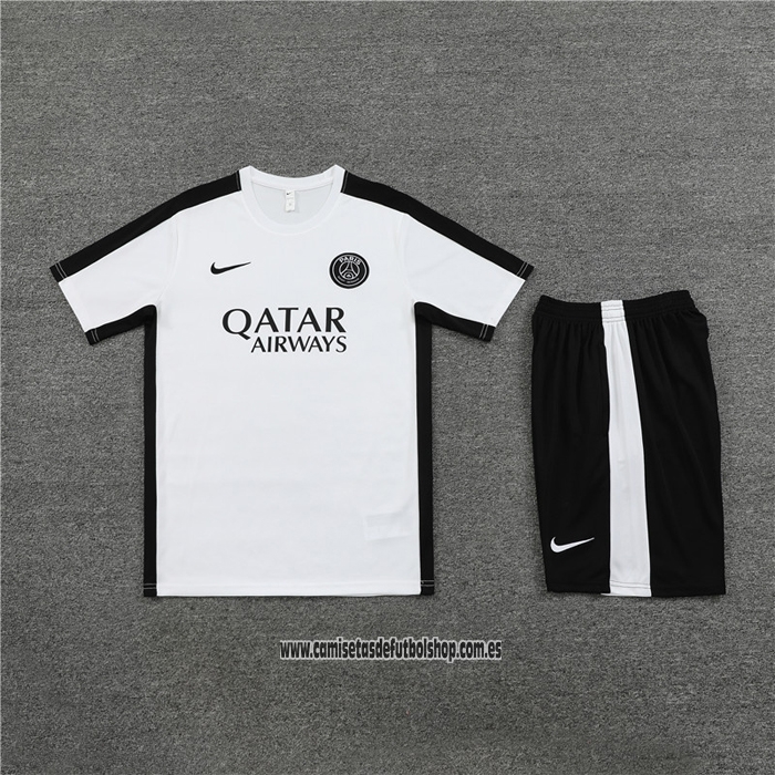 Chandal del Paris Saint-Germain 23-24 Manga Corta Blanco - Pantalon Corto